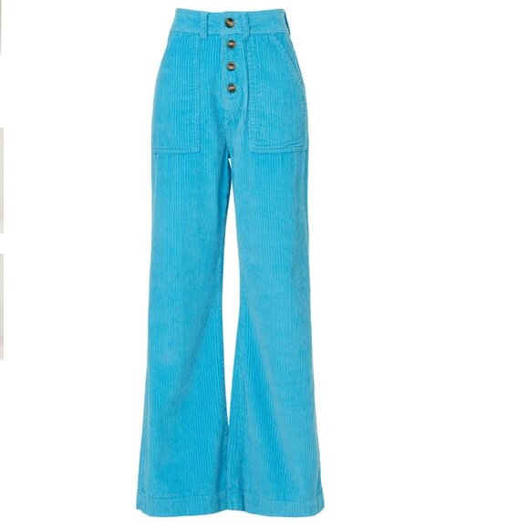 Rachel Antonoff Mike Pants in blue size 2 - Picture 4 of 8